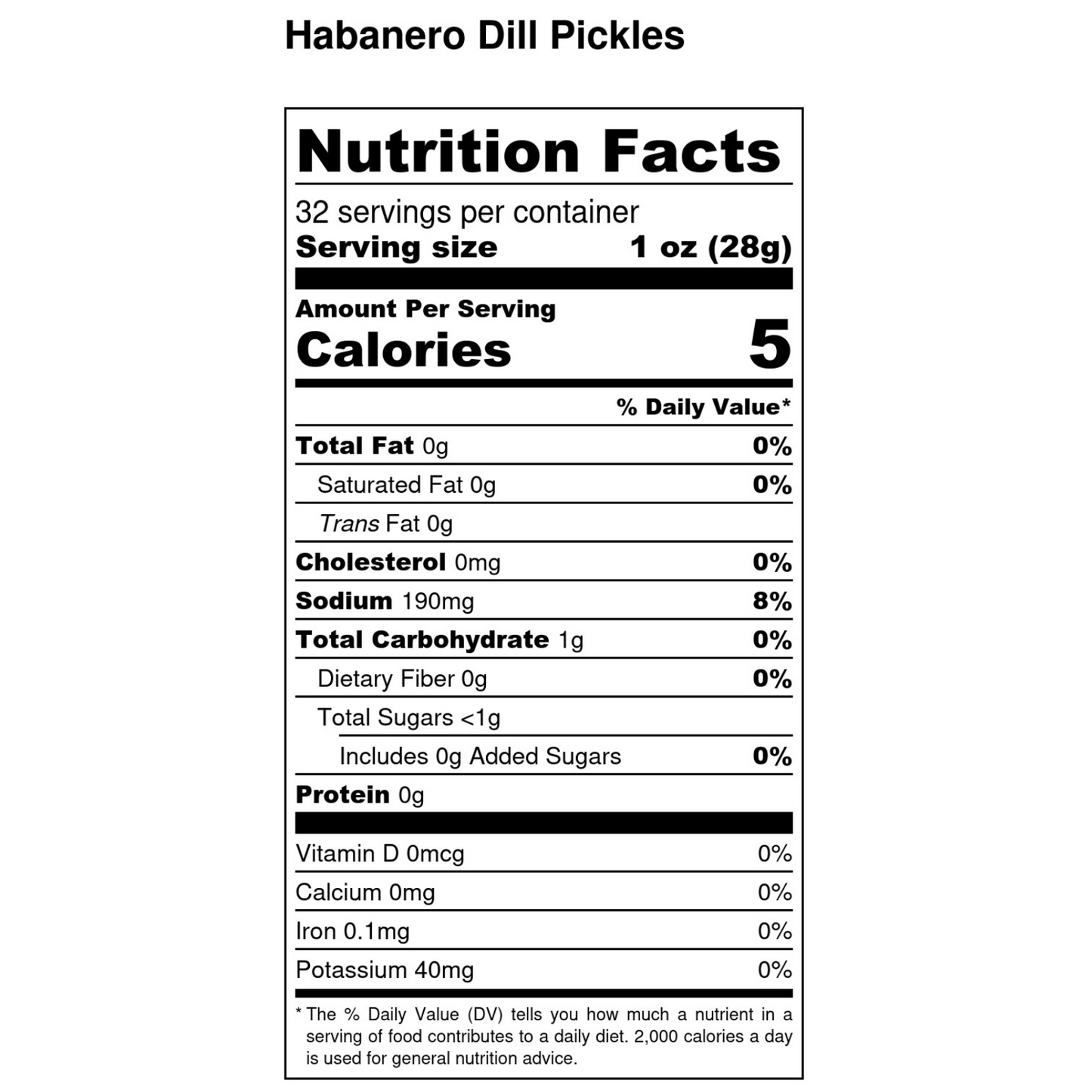 Habanero Dill Pickles