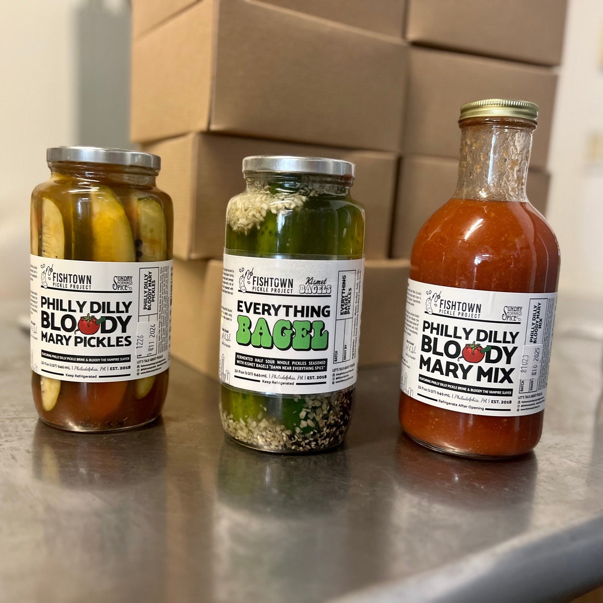 Everything Bagel Pickles (32 oz) Fishtown Pickle Project