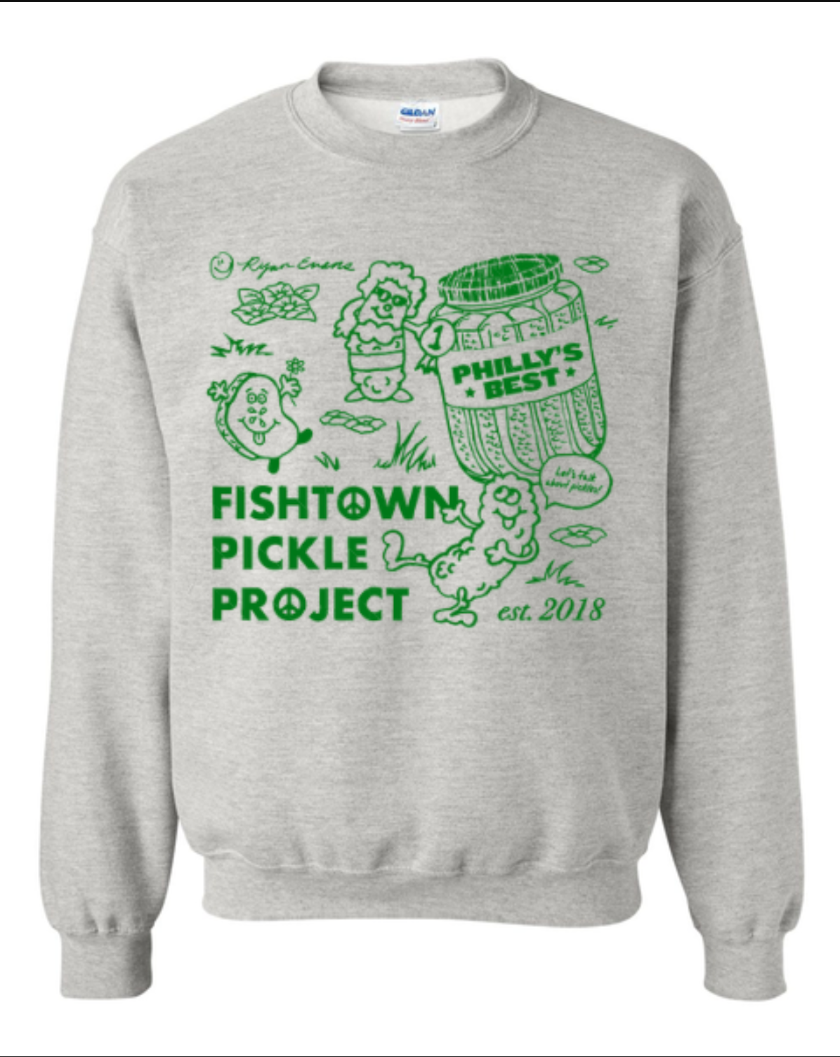CUSTOM ART Crewneck - Ryan Evans x Fishtown Pickle Project