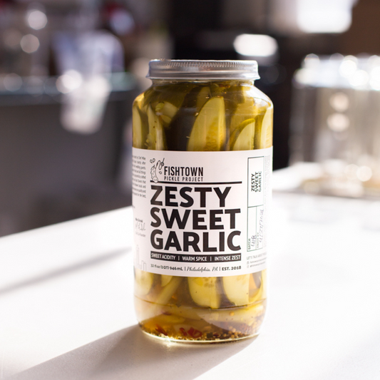 Zesty Sweet Garlic Pickles