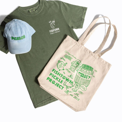 CUSTOM ART Eco Tote - Ryan Evans x Fishtown Pickle Project