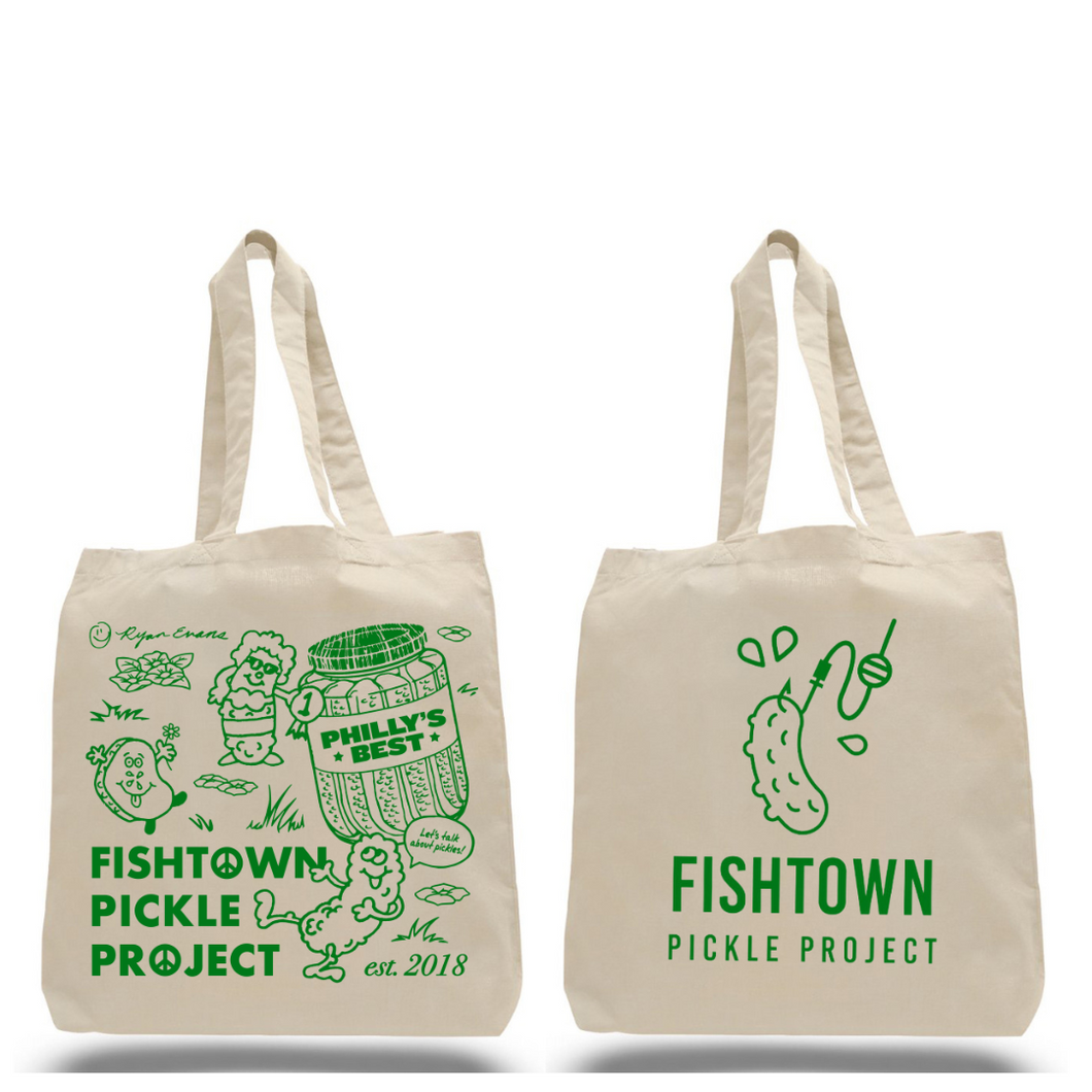 CUSTOM ART Eco Tote - Ryan Evans x Fishtown Pickle Project