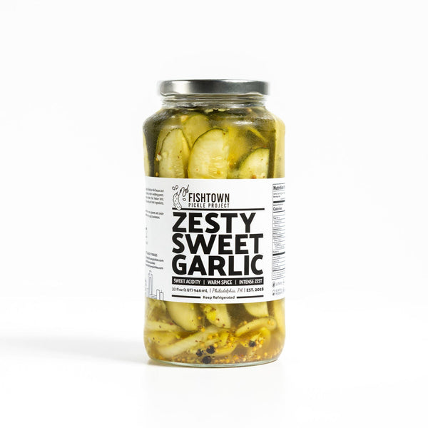 Zesty Sweet Garlic Pickles | Artisan Small Batch Refrigerated