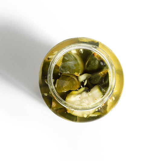 Zesty Sweet Garlic Pickles